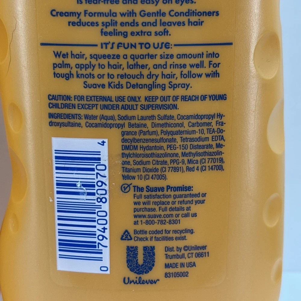 (Lot of 2) Suave Kids 2 in 1 Shampoo Smoothers Orange Mango Outburst Tear Free